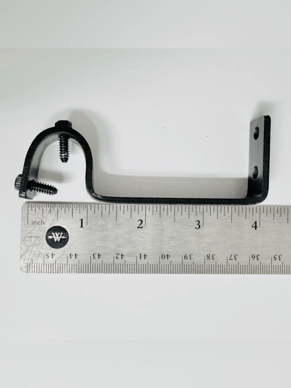 Six Curtain Rod Brackets 3/4” Black Heavy Duty NWT
